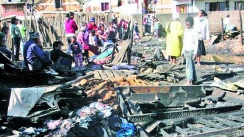Madagascar : 40 immeubles incendi&eacute;s, 5 bless&eacute;s graves, 200 familles &agrave; la rue