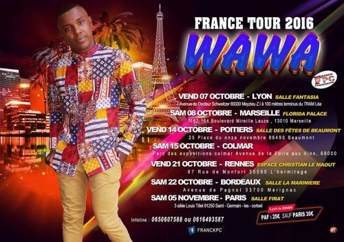 Wawa France tour 2016 /  Lyon 07 Octobre 